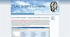 Desktop Screenshot of flac2mp3converter.org